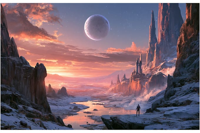 create a fantasy landscape