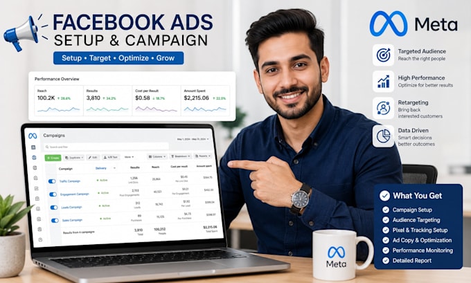 setup facebook ads and ads campaign