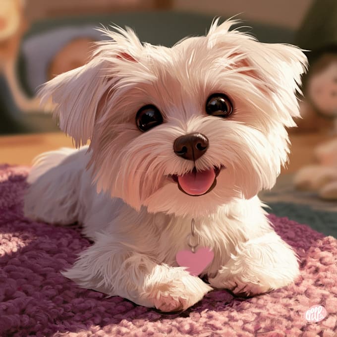 pet portrait into cute disney style