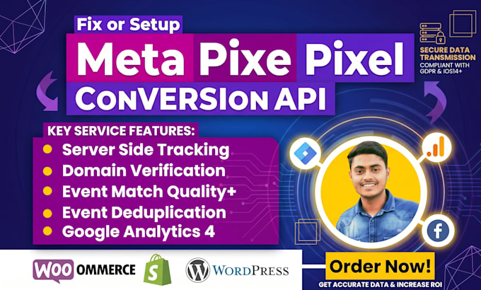 setup meta pixel, capi, server side tracking and ga4