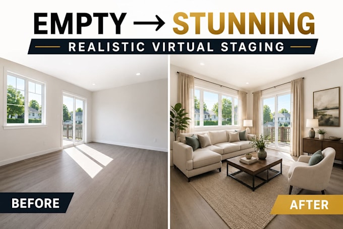 transform vacant property photos with realistic virtual staging