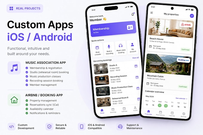 develop a custom ios and android mobile app