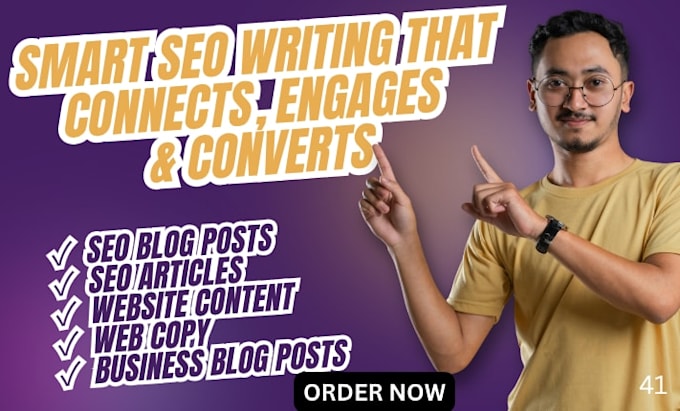 write smart SEO blog posts articles website content and web copy