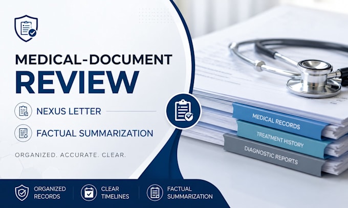 review and organize medical records for documentation