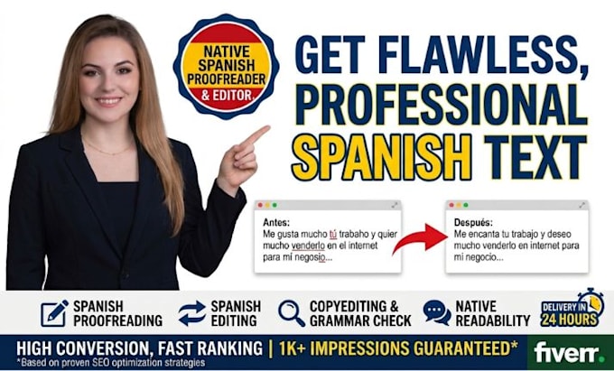 do spanish proofreading, spanish editing, copyediting, and proofread spanish
