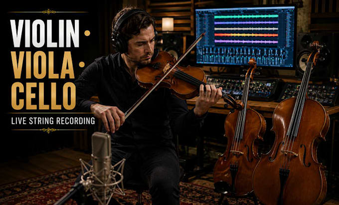 record pro violin, viola, cello string sections for