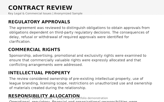 review and analyze your commercial contract