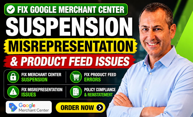 fix merchant center suspension misrepresentation feed errors product disapproval