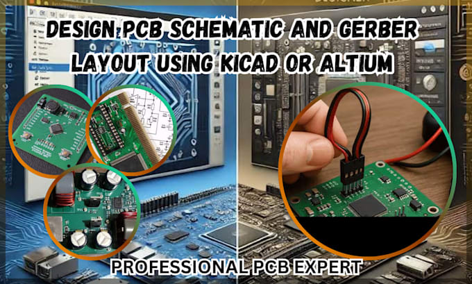 design pcb schematic and gerber layout using kicad or