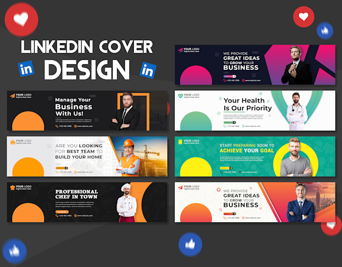 design a professional linkedin cover banner