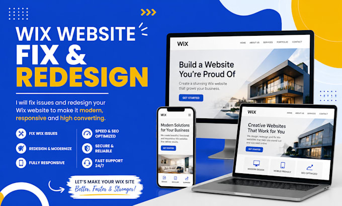 fix wix website issues, wix development, wix redesign, wix website design edit