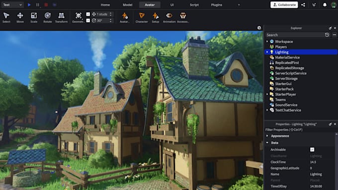 develop roblox game, map and scripting, roblox studio, luau, and custom mechanic
