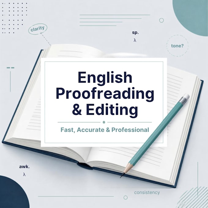 proofread and edit your english documents and writing