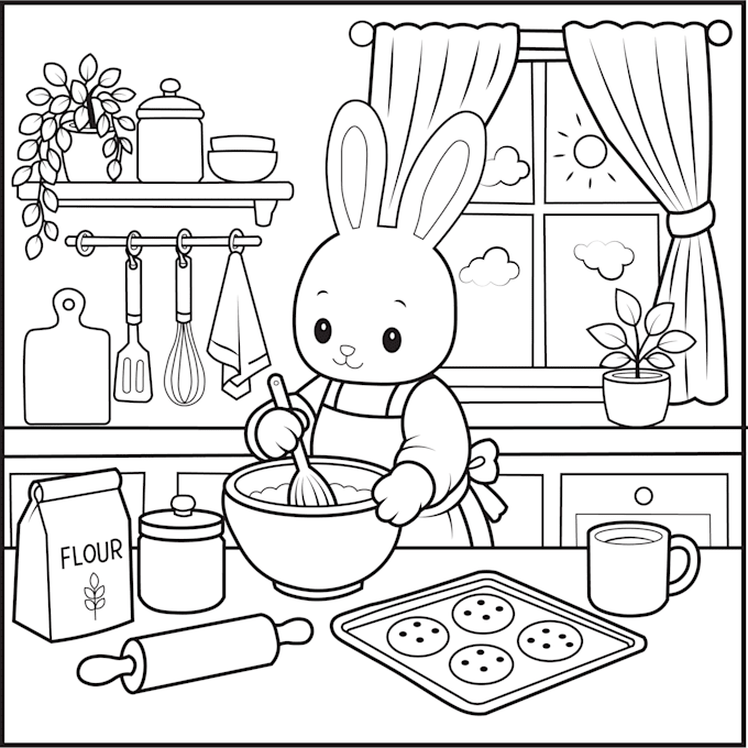 create custom coloring book pages and line art