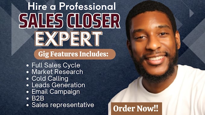 high ticket sales closer sales rep sales expert b2b cold calling commission base