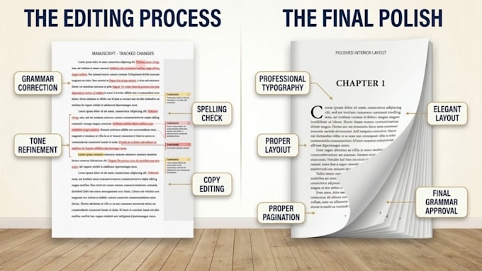 provide professional book editing, copy editing and proofreading