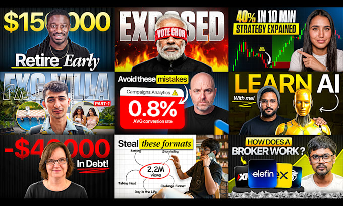 design professional youtube thumbnails to boost CTR