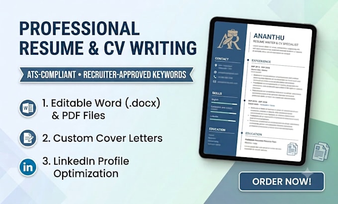 professional ats friendly resume and CV writing