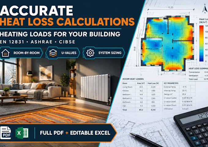 do en 12831 heat loss calculation for hvac heating design