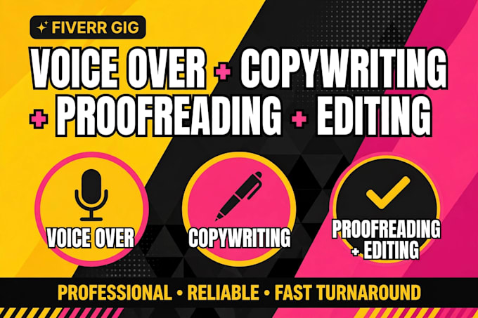 do voice overs and copywriting