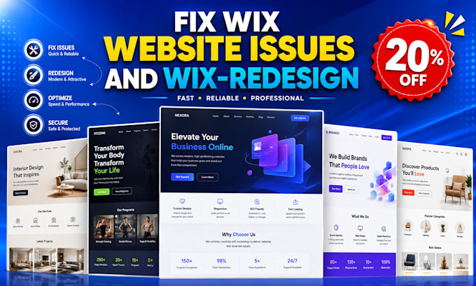 fix wix website issues, wix development, wix redesign, wix website redesign edit