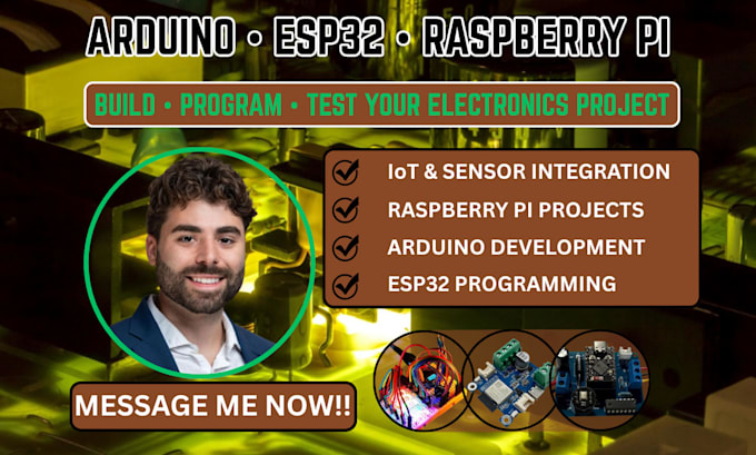 build arduino, esp32, raspberry pi and iot electronics projects