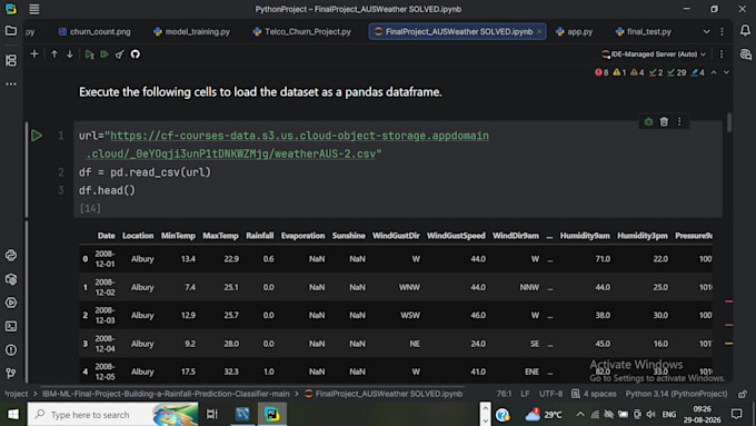 do python data science, machine learning, and sql analysis projects