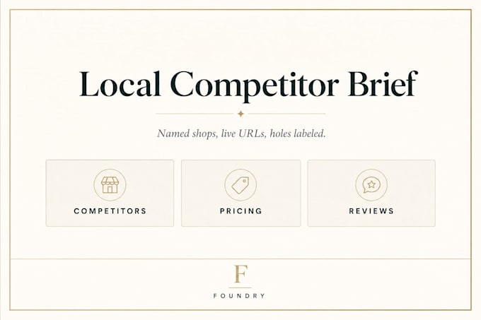 do competitor analysis and market research for local services