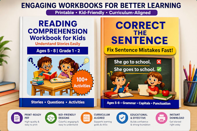 design educational worksheets and workbooks in canva