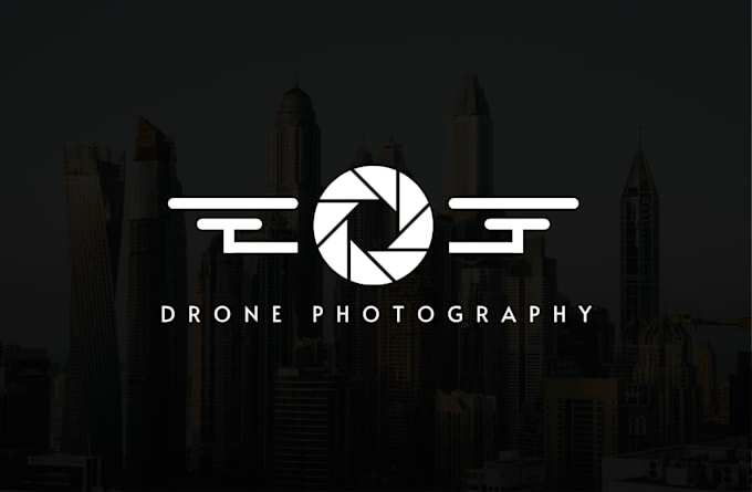 design drone services, aerial services and mapping logo