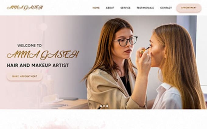 design wix makeup artist website bridal makeup appointment booking website