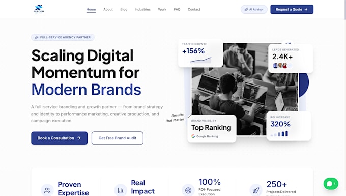 build custom full stack website