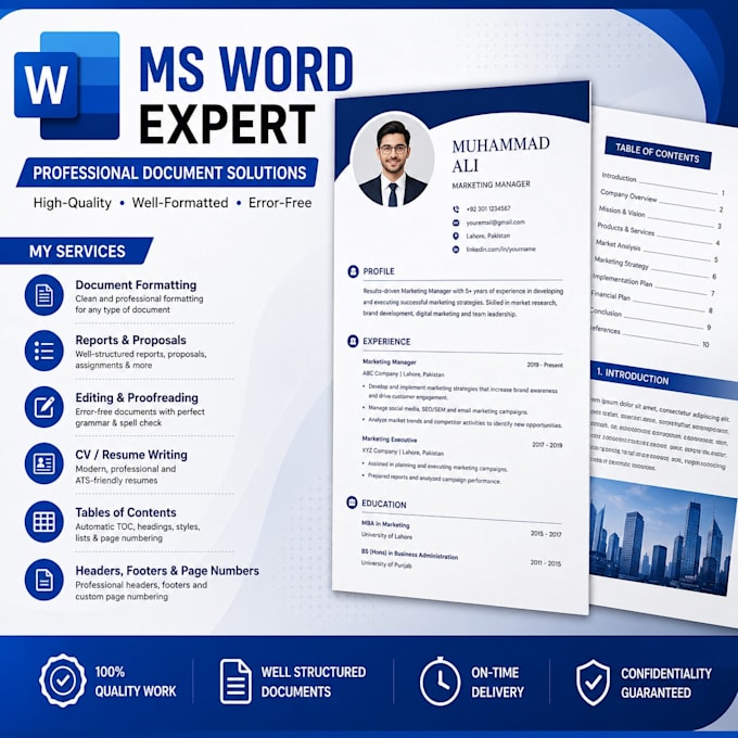 professionally do your ms office related project as an expert