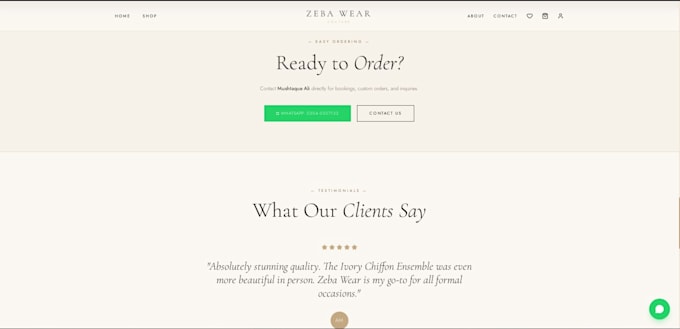 design and develop responsive luxury fashion e commerce website