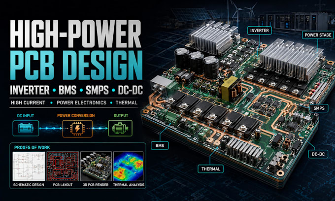 design high power pcb inverter bms smps dc dc converter