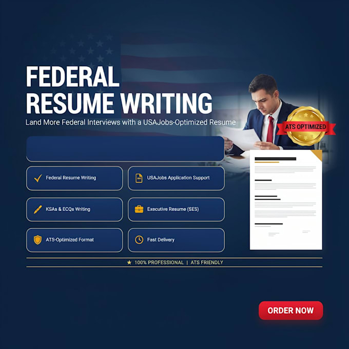 write professional ats federal resume for usajobs CV linkedin optimization