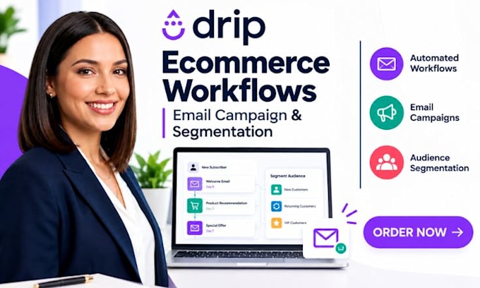 setup drip ecommerce workflows email campaign and segmentation