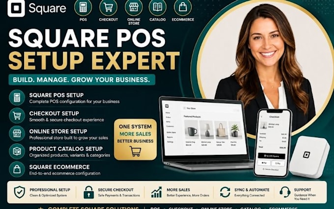 setup square pos checkout online store product catalog square ecommerce