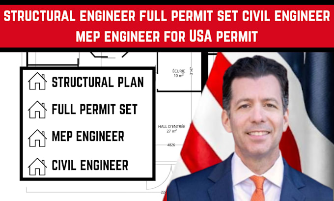 structural engineer full permit set civil engineer mep engineer for USA permit