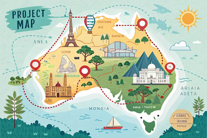 draw a map illustration for your project
