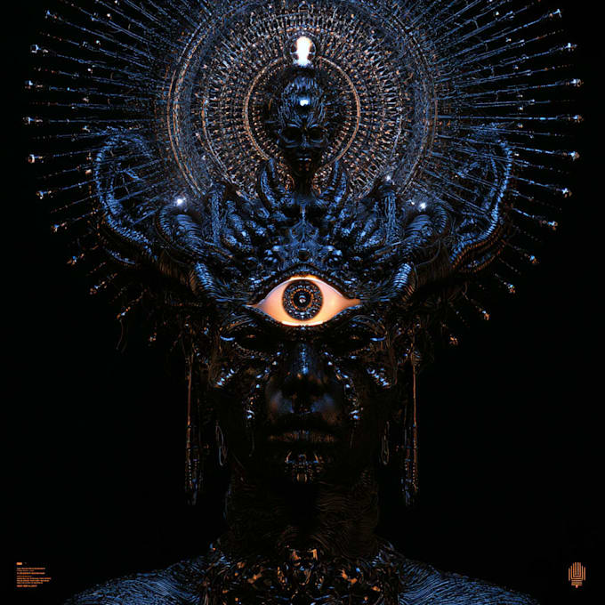 design album cover with advanced ai graphics design