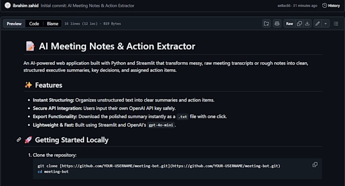 build an ai powered meeting notes summarizer and action item generator