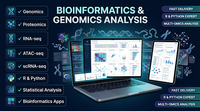 perform bioinformatics genomics proteomics rnaseq atacseq scrnaseq r python apps