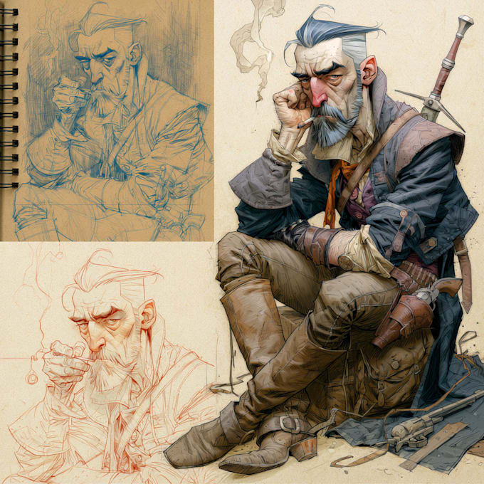 draw  comic book art and sequential pages for your story