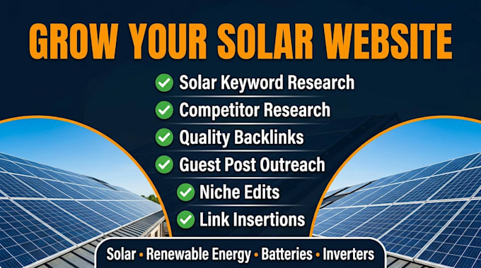 do solar SEO, backlinks and guest post outreach
