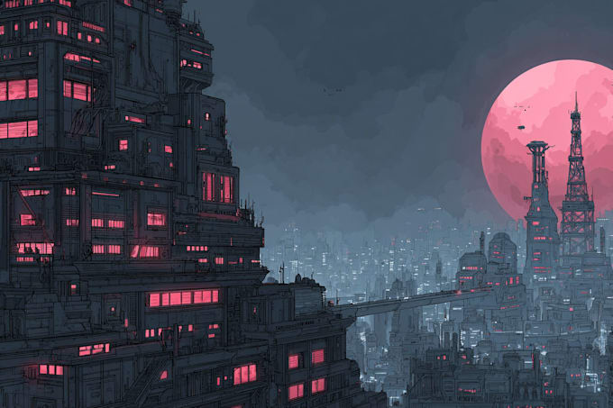 create stunning sci fi city art for your project