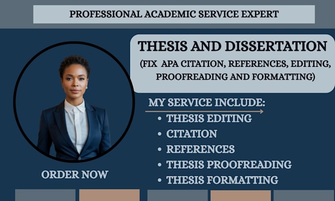 fix thesis, apa citation, references, editing, proofreading and formatting