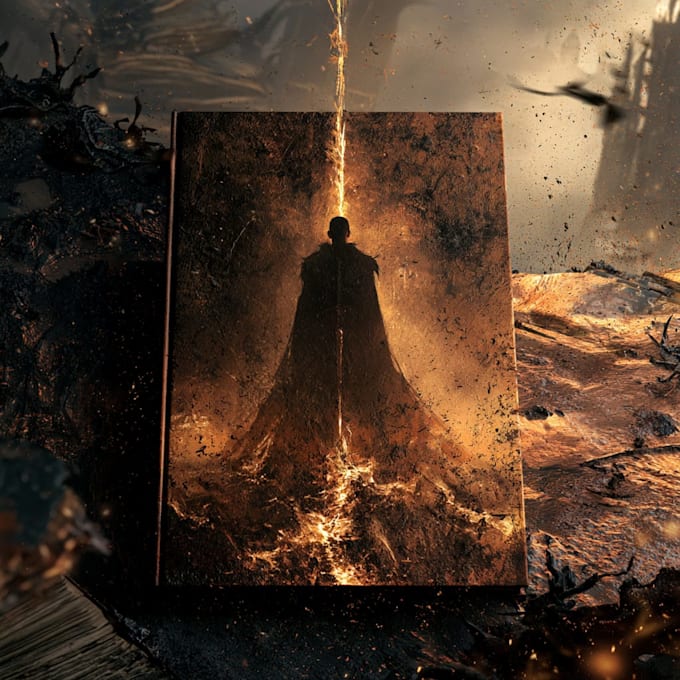 create an epic fantasy cover with magical artwork