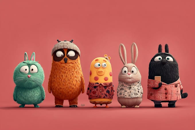 design cute cartoon characters