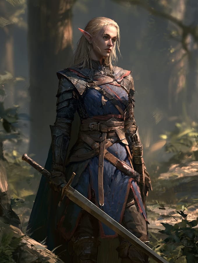 paint your dark fantasy dnd character illustration